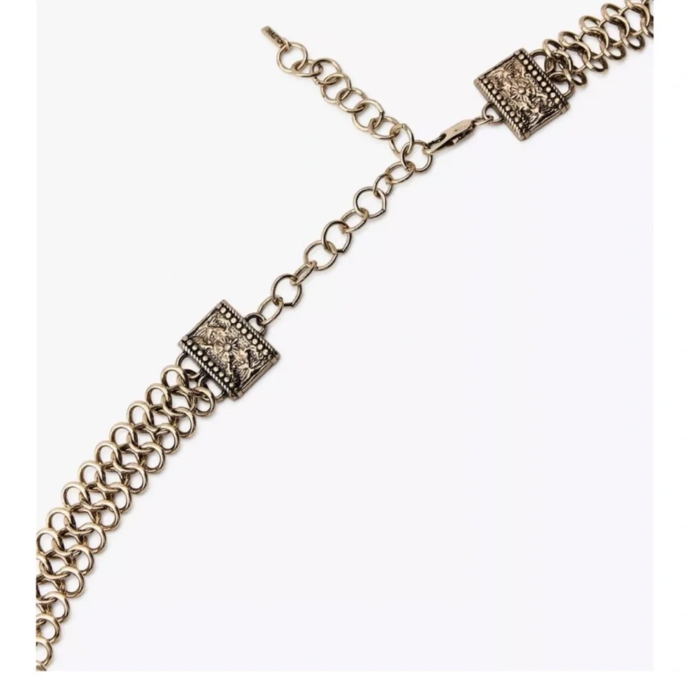 Zara NWT engraved piece link belt 4548/101 L/XL
